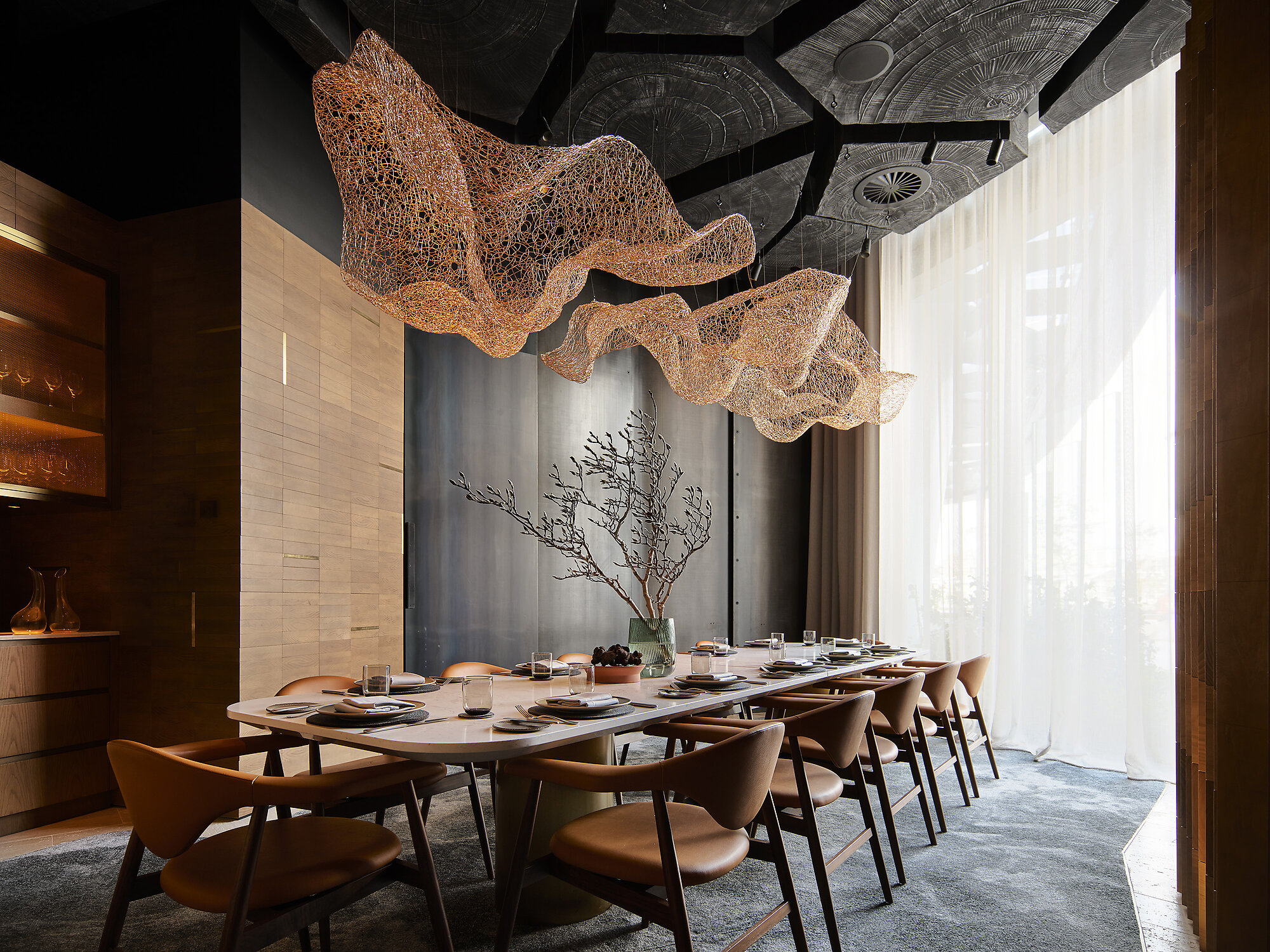 Interior photograph of Woodcut Restaurant by Anson Smart